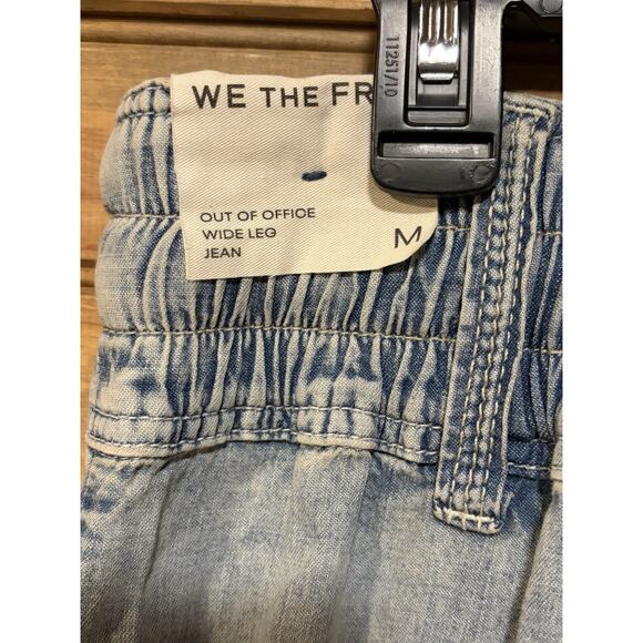 Free People Out Of Office Women’s Wide Leg Cargo Jeans Size M Comfort Boho - Picture 10 of 15